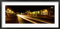 Streaks of lights on the road in a city at night, Lahaina, Maui, Hawaii, USA Fine Art Print