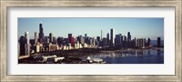 Skyscrapers at the waterfront, Hancock Building, Lake Michigan, Chicago, Cook County, Illinois, USA Fine Art Print