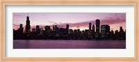 Lake Michigan Slyline with Purple Sky, Chicago, Illinois, USA 2011 Fine Art Print