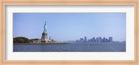 Statue Of Liberty with Manhattan skyline in the background, Liberty Island, New York City, New York State, USA 2011 Fine Art Print