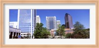 Downtown modern buildings in a city, Charlotte, Mecklenburg County, North Carolina, USA 2011 Fine Art Print