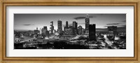 Atlanta skyline in black and white, Georgia, USA Fine Art Print