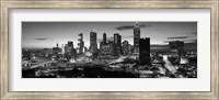 Atlanta skyline in black and white, Georgia, USA Fine Art Print