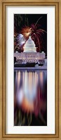 Firework display over a government building at night, Capitol Building, Capitol Hill, Washington DC, USA Fine Art Print