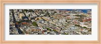 Aerial view of buildings in a city, Columbus Avenue and Fisherman's Wharf, San Francisco, California, USA Fine Art Print