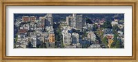Aerial view of buildings in a city, Russian Hill, Lombard Street and Crookedest Street, San Francisco, California, USA Fine Art Print