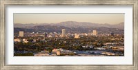 Buildings in a city, Miracle Mile, Hayden Tract, Hollywood, Griffith Park Observatory, Los Angeles, California, USA Fine Art Print
