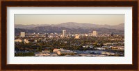 Buildings in a city, Miracle Mile, Hayden Tract, Hollywood, Griffith Park Observatory, Los Angeles, California, USA Fine Art Print