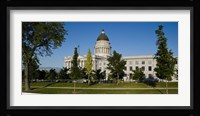 Garden in front of Utah State Capitol Building, Salt Lake City, Utah, USA Fine Art Print
