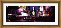 Street scene at night, Times Square, Manhattan, New York City Fine Art Print