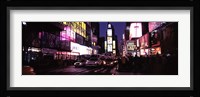 Street scene at night, Times Square, Manhattan, New York City Fine Art Print
