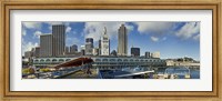 Ferry terminal with skyline at port, Ferry Building, The Embarcadero, San Francisco, California, USA 2011 Fine Art Print