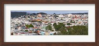 High angle view of colorful houses in a city, Richmond District, Laurel Heights, San Francisco, California, USA Fine Art Print