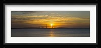 Sunrise over Sunshine Skyway Bridge, Tampa Bay, Florida, USA Fine Art Print