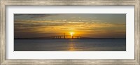 Sunrise over Sunshine Skyway Bridge, Tampa Bay, Florida, USA Fine Art Print