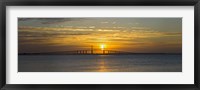 Sunrise over Sunshine Skyway Bridge, Tampa Bay, Florida, USA Fine Art Print