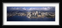 Buildings at the waterfront, Honolulu, Hawaii, USA Fine Art Print
