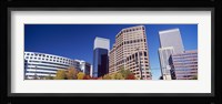 Low angle view of skyscrapers, Downtown Denver, Denver, Colorado, USA 2011 Fine Art Print