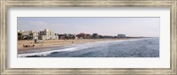 Surf on the beach, Santa Monica Beach, Santa Monica, Los Angeles County, California, USA Fine Art Print