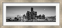 Buildings at the waterfront, River Detroit, Detroit, Michigan, USA Fine Art Print