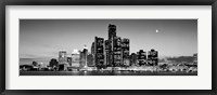 Buildings at the waterfront, River Detroit, Detroit, Michigan, USA Fine Art Print