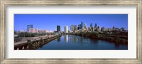 Buildings at the waterfront, Philadelphia, Schuylkill River, Pennsylvania, USA Fine Art Print