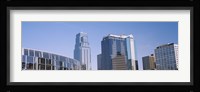 Low angle view of downtown skyline, Town Pavilion, Kansas City, Missouri Fine Art Print