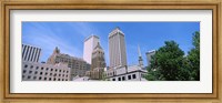 Low angle view of downtown buildings, Tulsa, Oklahoma Fine Art Print