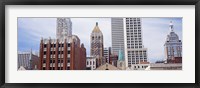Low angle view of downtown skyline, Tulsa, Oklahoma Fine Art Print