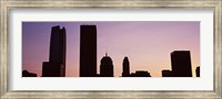 Downtown skyline at dusk, Oklahoma City, Oklahoma, USA Fine Art Print