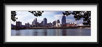 City at the waterfront, Ohio River, Cincinnati, Hamilton County, Ohio Fine Art Print