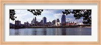City at the waterfront, Ohio River, Cincinnati, Hamilton County, Ohio Fine Art Print