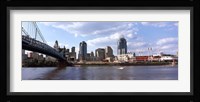 Bridge across the Ohio River, Cincinnati, Hamilton County, Ohio Fine Art Print