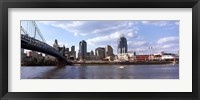 Bridge across the Ohio River, Cincinnati, Hamilton County, Ohio Fine Art Print