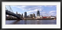 Bridge across the Ohio River, Cincinnati, Hamilton County, Ohio Fine Art Print