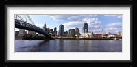 Bridge across the Ohio River, Cincinnati, Hamilton County, Ohio, USA Fine Art Print