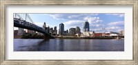 Bridge across the Ohio River, Cincinnati, Hamilton County, Ohio, USA Fine Art Print