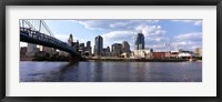 Bridge across the Ohio River, Cincinnati, Hamilton County, Ohio, USA Fine Art Print
