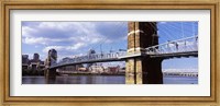 John A. Roebling Bridge across the Ohio River, Cincinnati, Ohio Fine Art Print