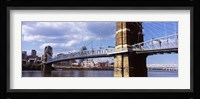 John A. Roebling Bridge across the Ohio River, Cincinnati, Ohio Fine Art Print