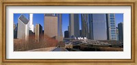 Millennium Park with buildings in the background, Chicago, Cook County, Illinois, USA Fine Art Print