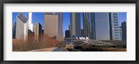 Millennium Park with buildings in the background, Chicago, Cook County, Illinois, USA Fine Art Print