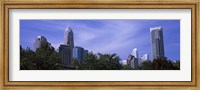 Low angle view of skyscrapers in a city, Charlotte, Mecklenburg County, North Carolina, USA Fine Art Print