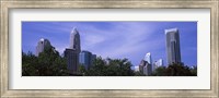 Low angle view of skyscrapers in a city, Charlotte, Mecklenburg County, North Carolina, USA Fine Art Print