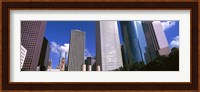 Low angle view of buildings, Wedge Tower, Continental Airlines Tower, ExxonMobil Building, Chevron Building, Houston, Texas, USA Fine Art Print