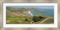 High angle view of a coast, Marin Headlands, Rodeo Cove, San Francisco, Marin County, California, USA Fine Art Print