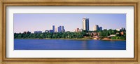 Buildings at the waterfront, Arkansas River, Tulsa, Oklahoma Fine Art Print