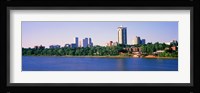 Buildings at the waterfront, Arkansas River, Tulsa, Oklahoma Fine Art Print