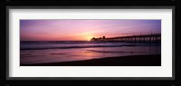Pier in the pacific ocean at dusk, San Diego, California Fine Art Print
