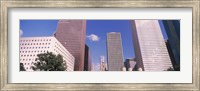 Low angle view of Downtown skylines, Houston, Texas, USA Fine Art Print